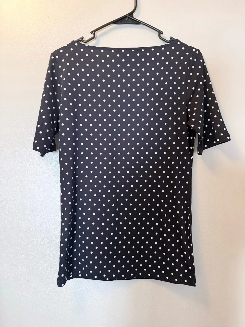 Ralph Lauren Women's Navy Polka Dot Tee - Picture 5 of 5